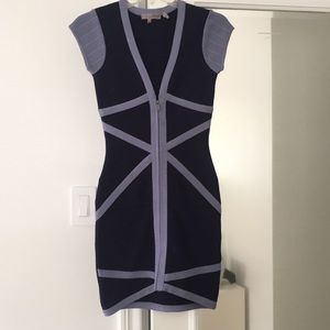 Navy/light blue cocktail dress